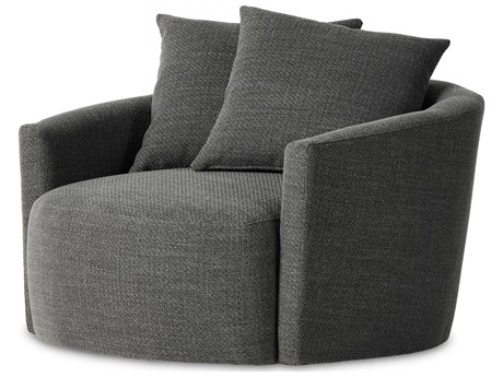 Four Hands Atelier Chloe Swivel Gray Fabric Accent Chair