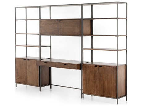 Four Hands Fulton Trey Brown Poplar Wood Leaning Ladder Desk