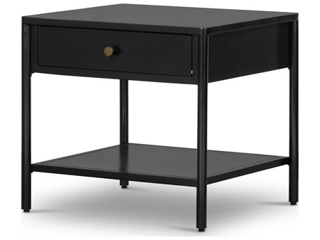 Four Hands Bolton Soto Rectangular Metal Black Weathered Bronze End Table