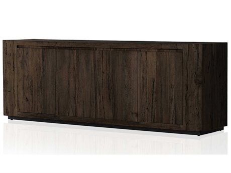 Four Hands Wesson Abaso 94" Oak Wood Black Mdf Ebony Rustic Wormwood Sideboard