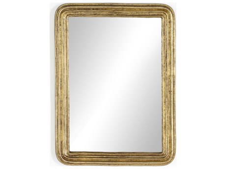 Four Hands Asher Vintage Antiqued Gold Leaf Rectangular Louis Mirror