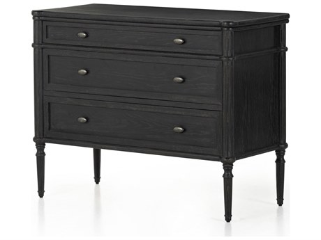 Four Hands Collins Toulouse Distressed Black Oak Mango Wood Chest
