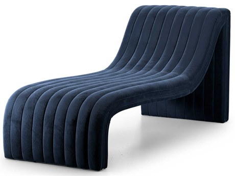 Four Hands Grayson Blue Upholstered Chaise