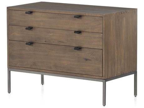 Four Hands Fulton Trey Auburn Poplar  Wood Large Nightstand