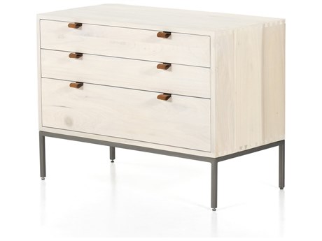 Four Hands Fulton Trey Dove Poplar  Wood Large Nightstand
