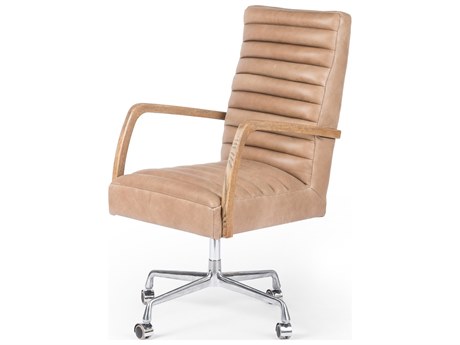Four Hands Abbott Bryson Palermo Drift Leather Channeled Desk Chair