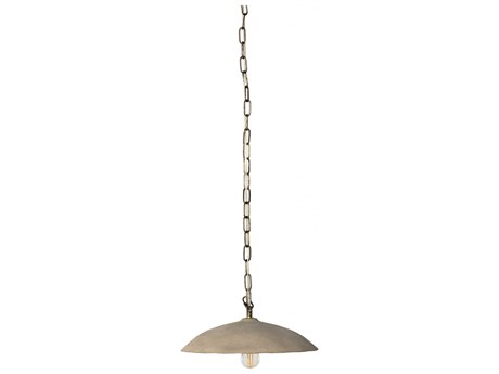 Four Hands Ryker 1-Light Brass Light Sand Brown LED Dome Pendant