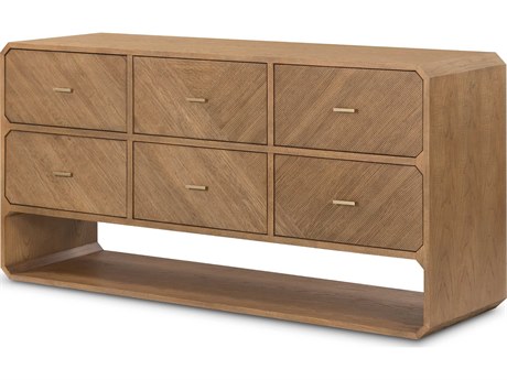 Four Hands Bolton Caspian 6-Drawers Natural Ash Wood Dresser