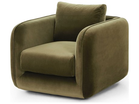 Four Hands Grayson Malakai Swivel Green Fabric Accent Chair