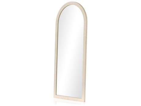 Four Hands Callahan Cressida Ivory Painted Linen Floor Mirror
