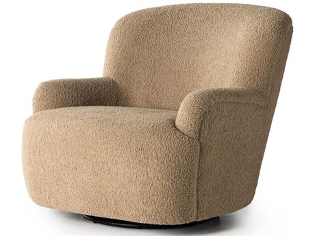 Four Hands Norwood Kadon Swivel Beige Fabric Accent Chair