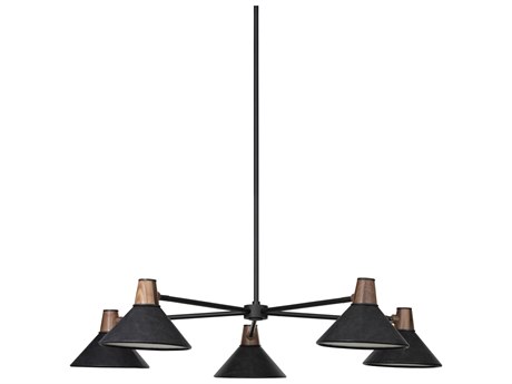 Four Hands Deacon Cullen Powder Coated Black Chandelier
