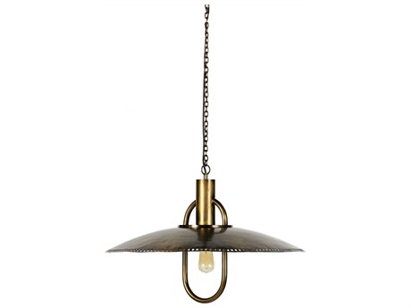 Four Hands Hutton 1-Light Dark Antique Brass Dome Pendant