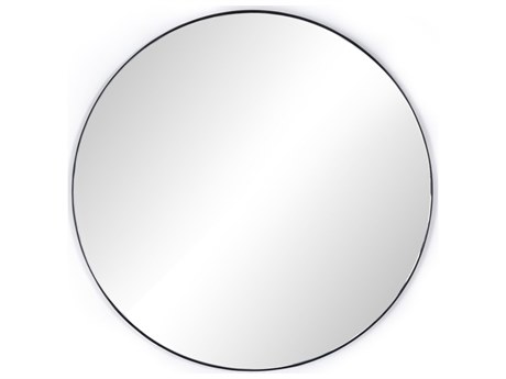 Four Hands Marlow Georgina Iron Matte Black Round  Mirror