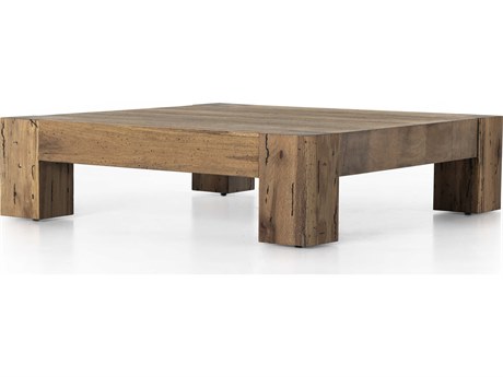 Four Hands Wesson Abaso Square Rustic Wormwood Oak Coffee Table
