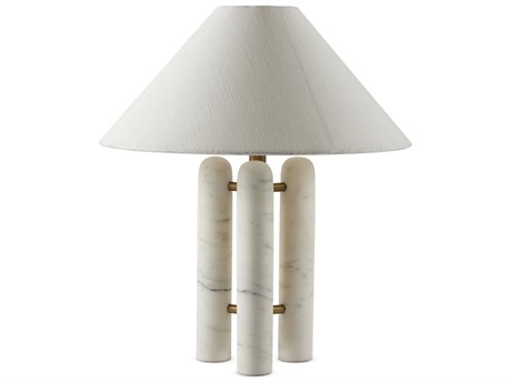 Four Hands Asher Medici Charcoal and White Marble  Table Lamp