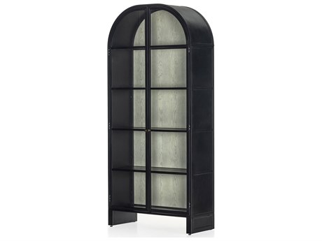 Four Hands Bolton Breya Black Oak Wood Cabinet