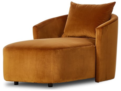 Four Hands Centrale Farrah Ingram Ochre Upholstered Chaise Lounge