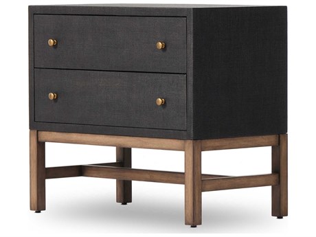 Four Hands Callahan Fiona 2-Drawers Mahogany Wood Nightstand