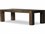 Four Hands Wesson 86" Rectangular Rustic Wormwood Oak Black Mdf Dining Table  FS241459001