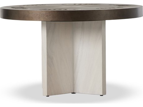 Four Hands Wesson Poker Ivory Table