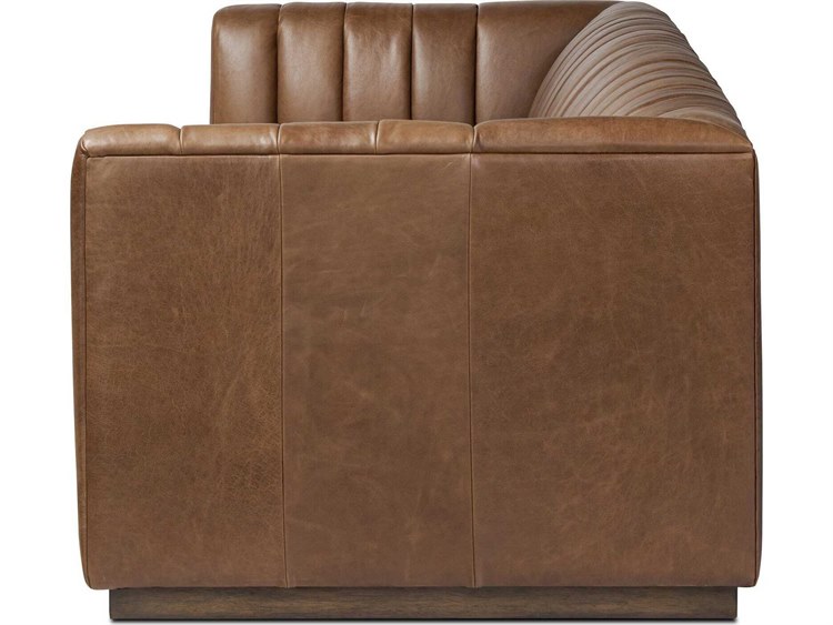 Four Hands Easton Alec Dulane Mahogany Leather Sofa FS234378005