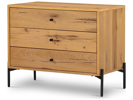 Four Hands Haiden Eaton Light Oak Resin Oak Wood Large Nightstand