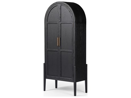 Four Hands Irondale Black Oak Wood Accent Chest