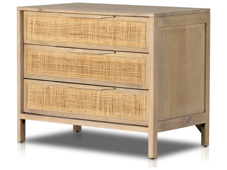 Four Hands Prescott Sydney 3-Drawers Mango Wood Nightstand