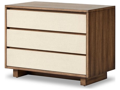 Four Hands Callahan Grove 3-Drawers Brown Mahogany Wood Nightstand