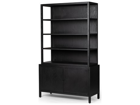 Four Hands Westgate Hopkins Brushed Ebony Oak Bookcase