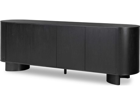 Four Hands Haiden Paden 94" Acacia Wood Aged Black Solid Sideboard