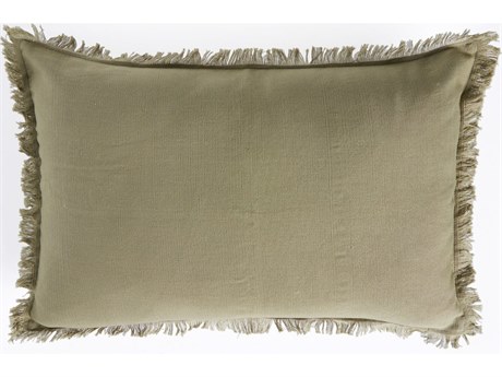 Four Hands Costa Handwoven Sage Cotton  Eyelash Pillow