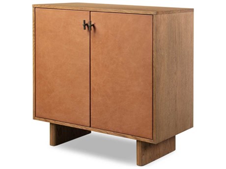 Four Hands Bolton Palermo Cognac Amber Oak Veneer Brown Wood Accent Chest