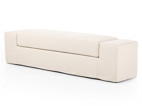 Four Hands Kensington Brussels Natural Beige Upholstered Accent Bench
