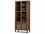 Four Hands Westgate Pollard 38'' Wide Oak Wood Brushed Ebony Tempered Glass Midnight Iron Display Cabinet  FS236021001