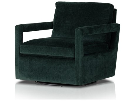 Four Hands Grayson Olson Emerald Worn Velvet  Swivel Chair