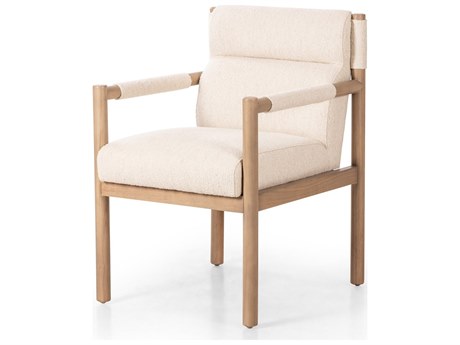Four Hands Caswell Kiano Charter Oatmeal Upholstered Dining Armchair