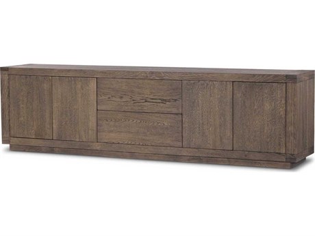 Four Hands Bennett 94" Oak Wood Worn Veneer Media Console