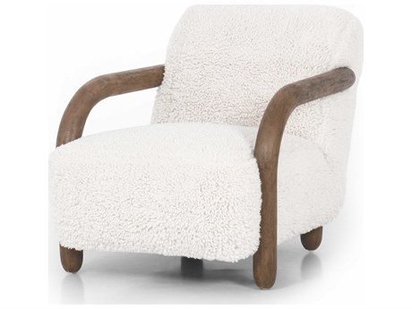 Four Hands Kensington Aniston White Fur Accent Chair