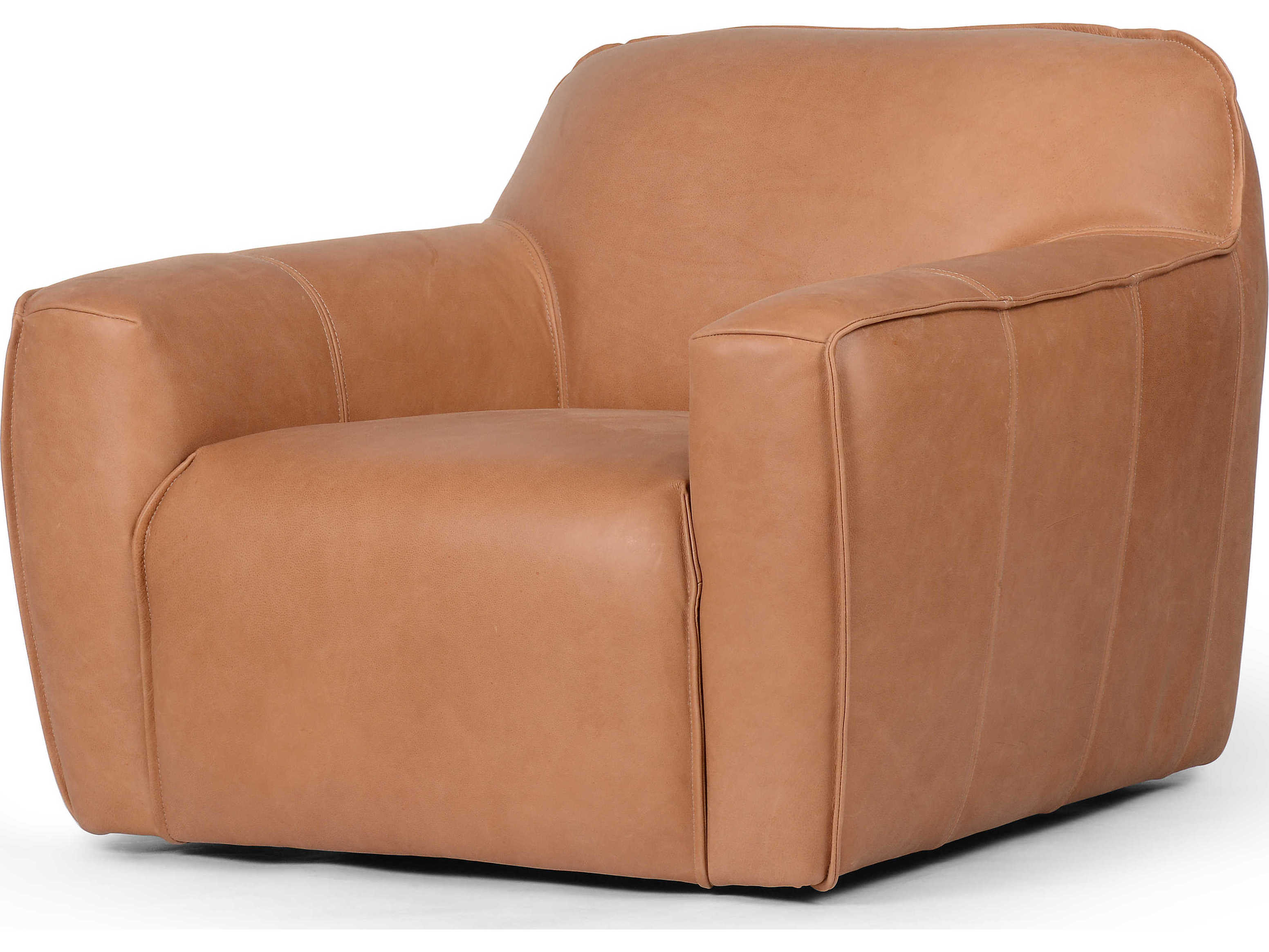 Four Hands Norwood Swivel Leather Club Chair FS236985004