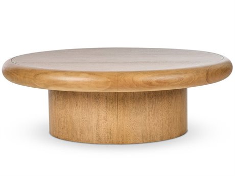 Four Hands Bolton Zach Round Burnished Parawood Veneer Coffee Table