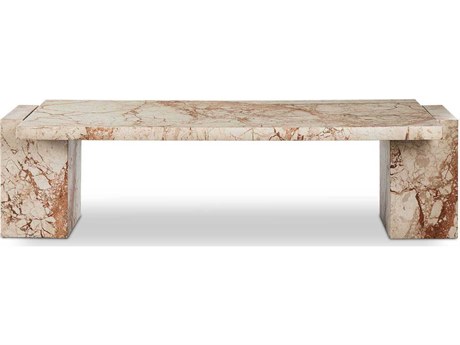 Four Hands Element Rectangular Desert Taupe Marble Coffee Table