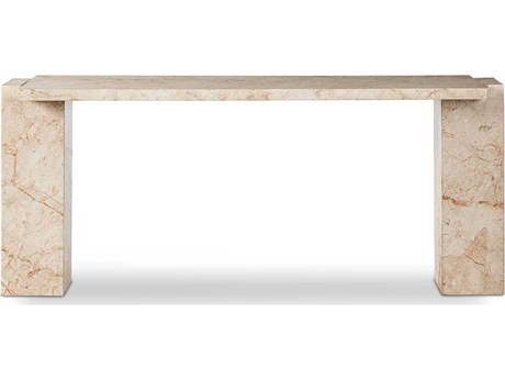Four Hands Element Rectangular Desert Taupe Marble Console Table