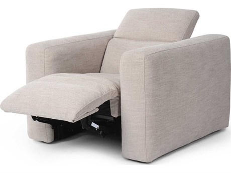 Four Hands Norwood Laken Stone Gray Upholstered Recliner