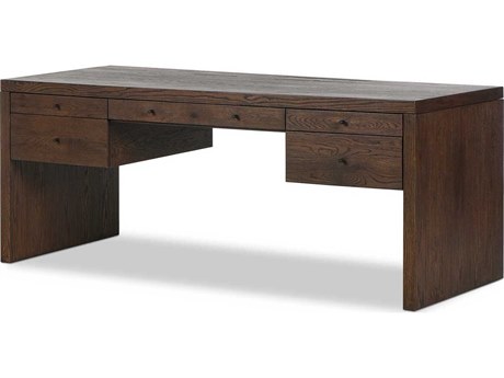 Four Hands Hamilton Umber Oak Brown Wood Secretary Desk
