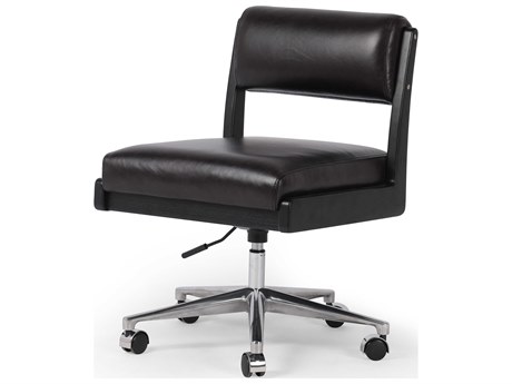 Four Hands Allston Leather Adjustable Swivel Computer Office Chair