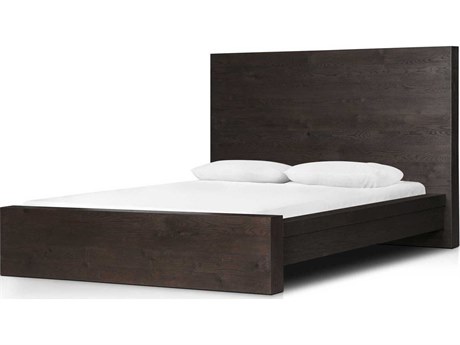 Four Hands Hamilton Umber Oak Brown Wood King Panel Bed