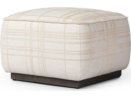 Luxecor Globetrotter Sinclair Beige Upholstered Ottoman