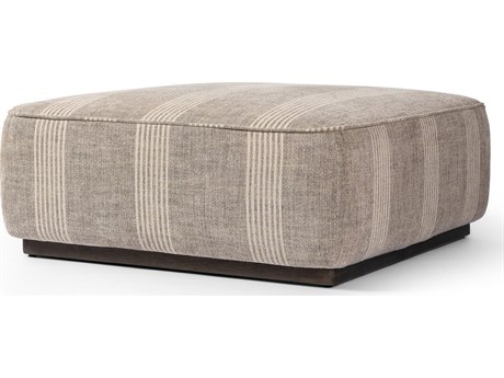 Four Hands Westgate Sinclair Manchester Flint Upholstered Square Ottoman